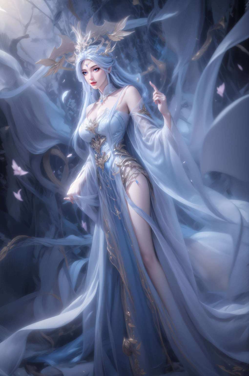 国漫女神和动漫美女齐聚一堂这壁纸简直绝了！宁雨蝶那飘逸的裙摆