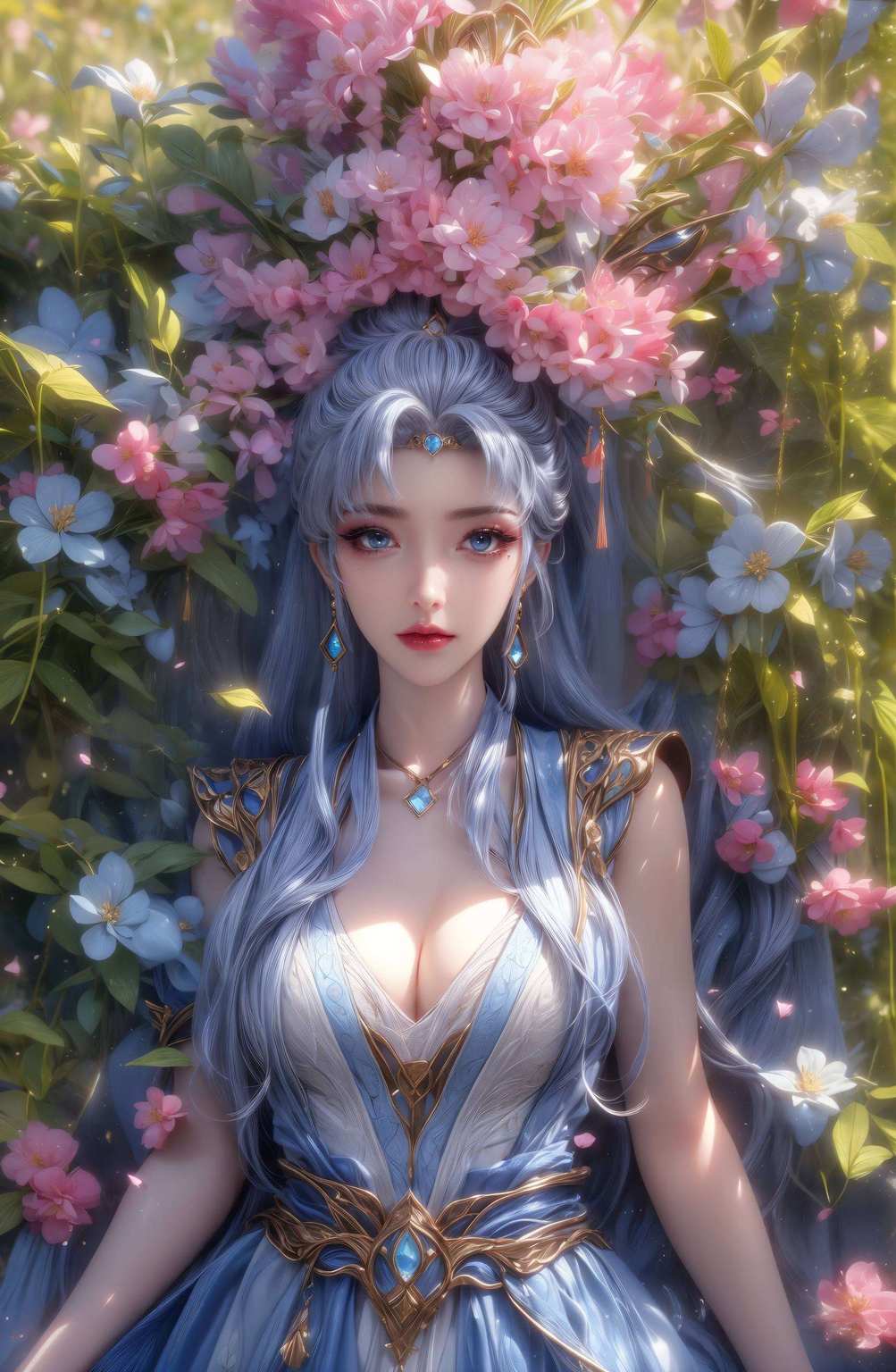 让人一见倾心美得如同粉色壁纸上的梦幻身影