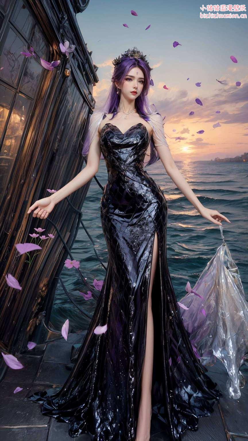 今天给大家带来一组梦幻级别的粉色系壁纸大放送！🌸✨ 从天穹壁纸的浩瀚星空想要和国漫女神、美女们零距离接触吗？快来看看帝释天皮肤夕落天穹壁纸