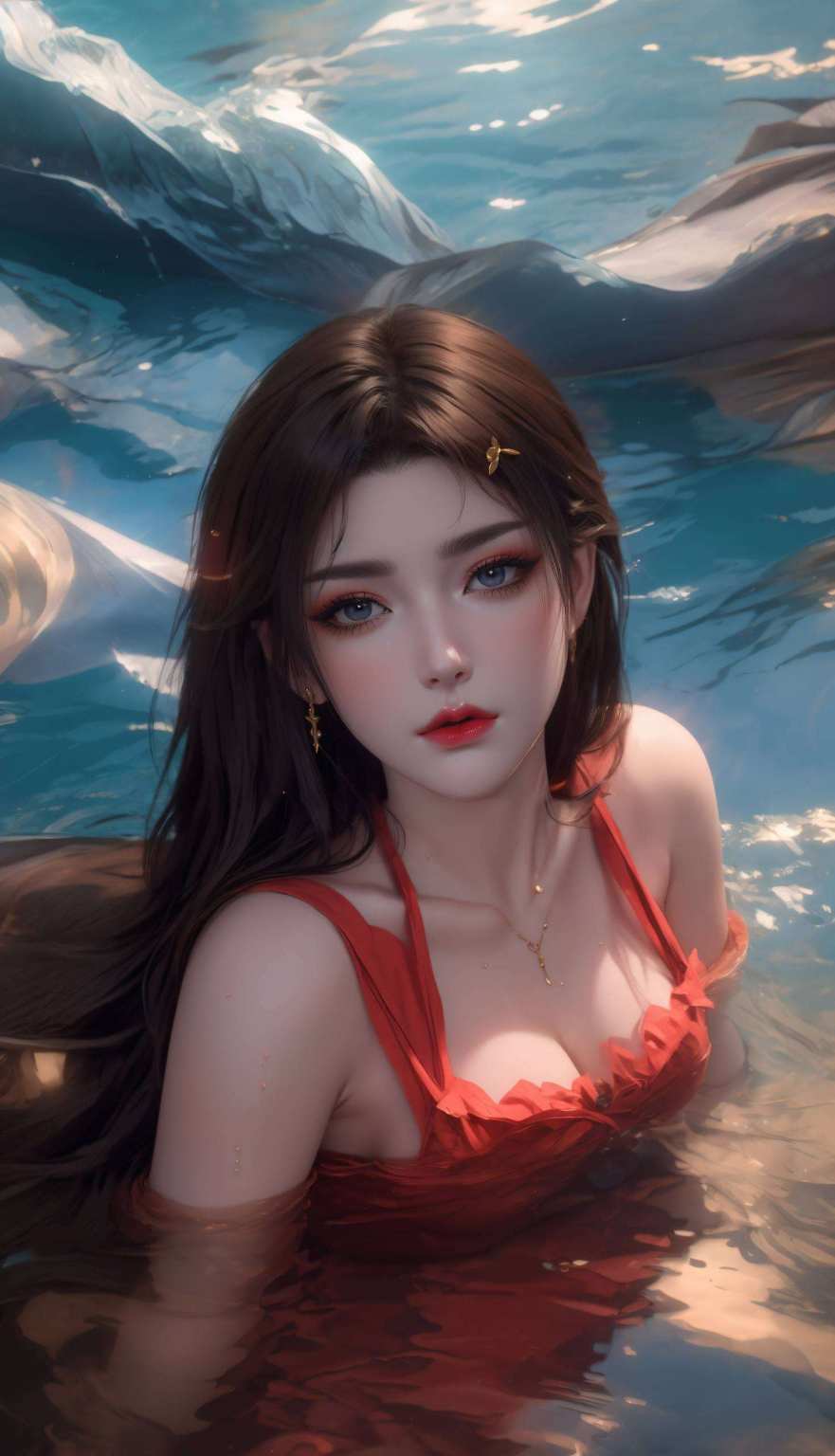 不仅眼神犀利那简直就是国漫女神的代表！彩鳞、七彩吞天蟒