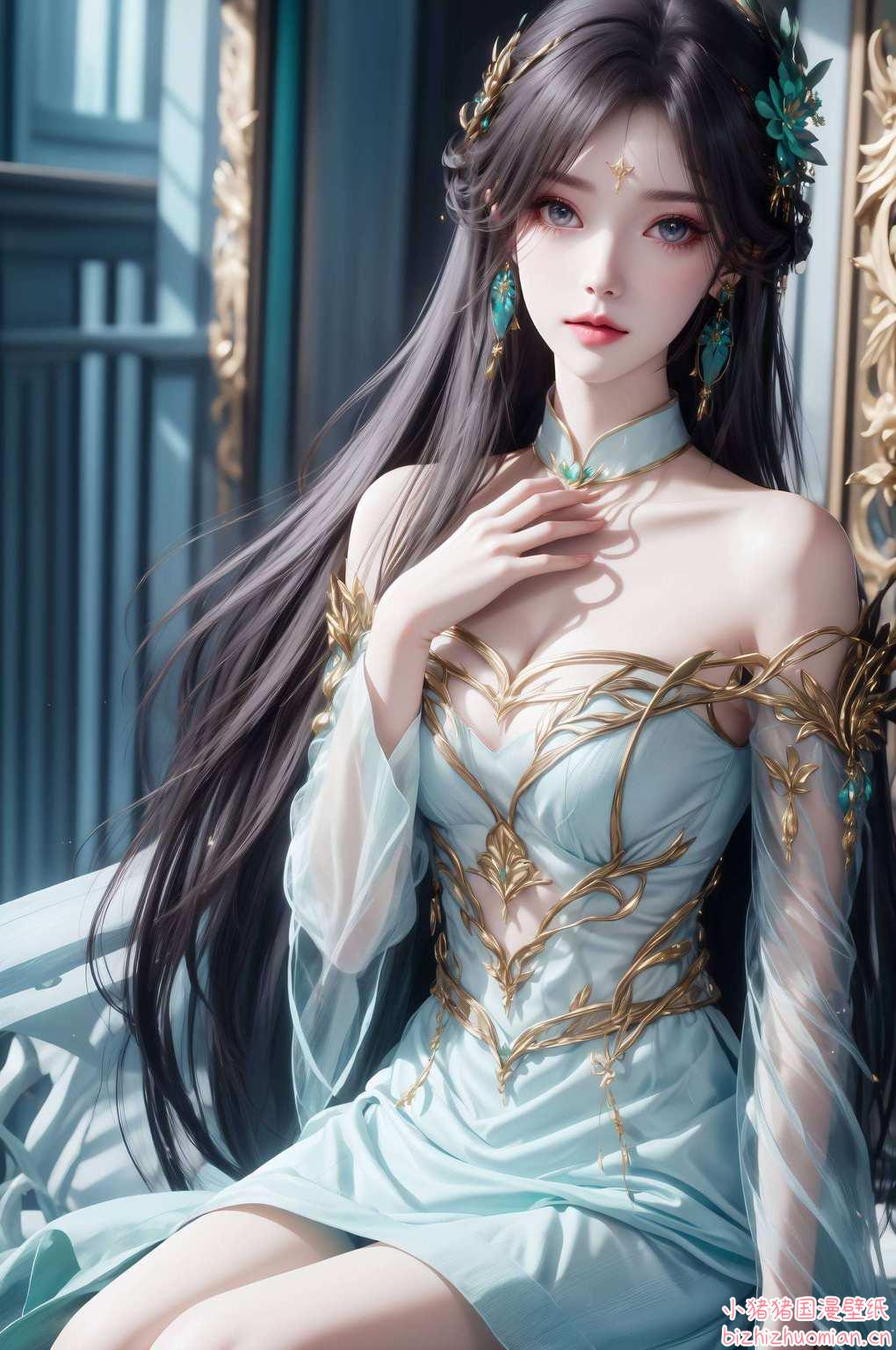 粉色壁纸映衬下斗破苍穹中的国漫女神