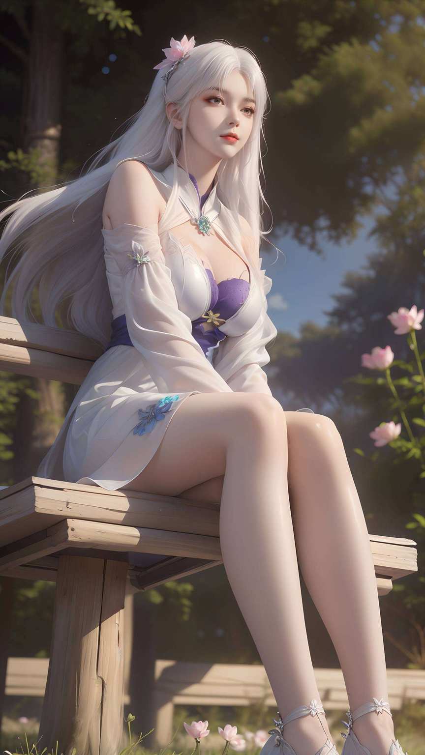 她那一身粉衣嘿嘿
