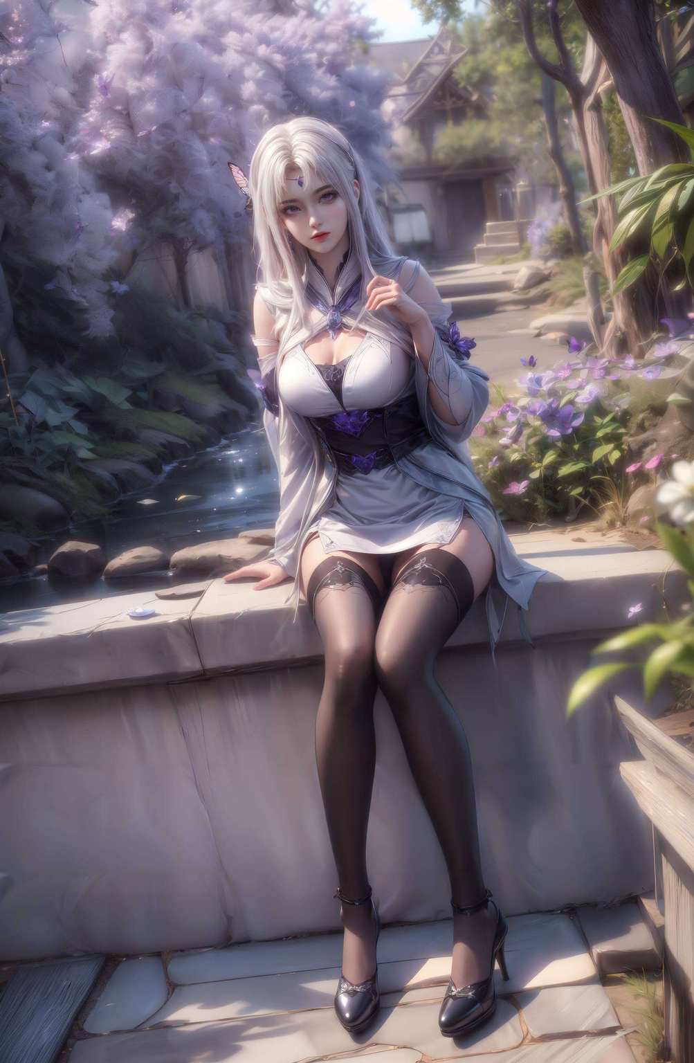 美艳无边壁上花开