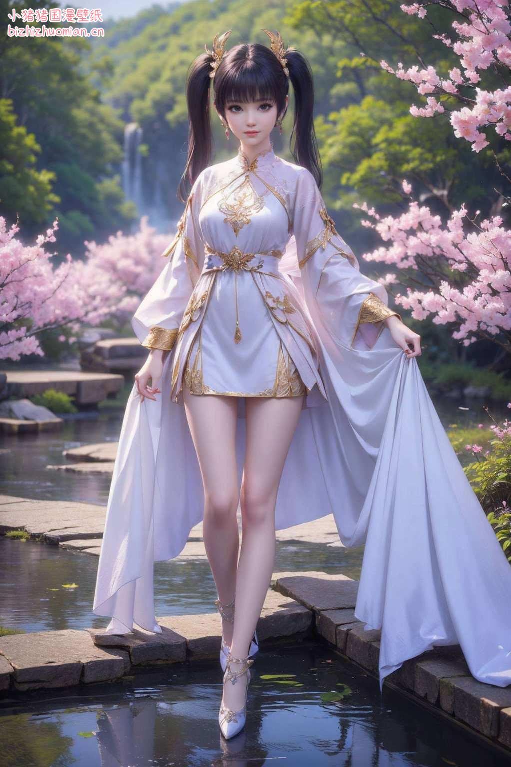 身姿婉约如同粉色的梦幻