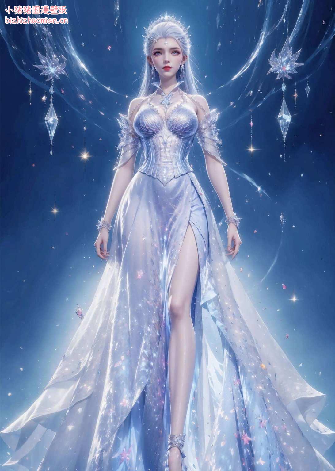 想要双屏设置雪女壁纸？简单嘿
