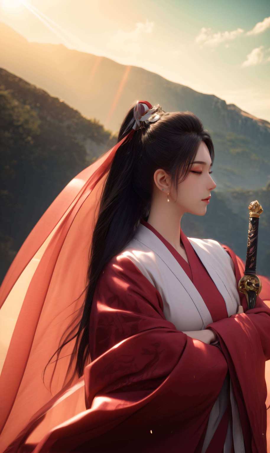 云鬓花颜夕儿静坐