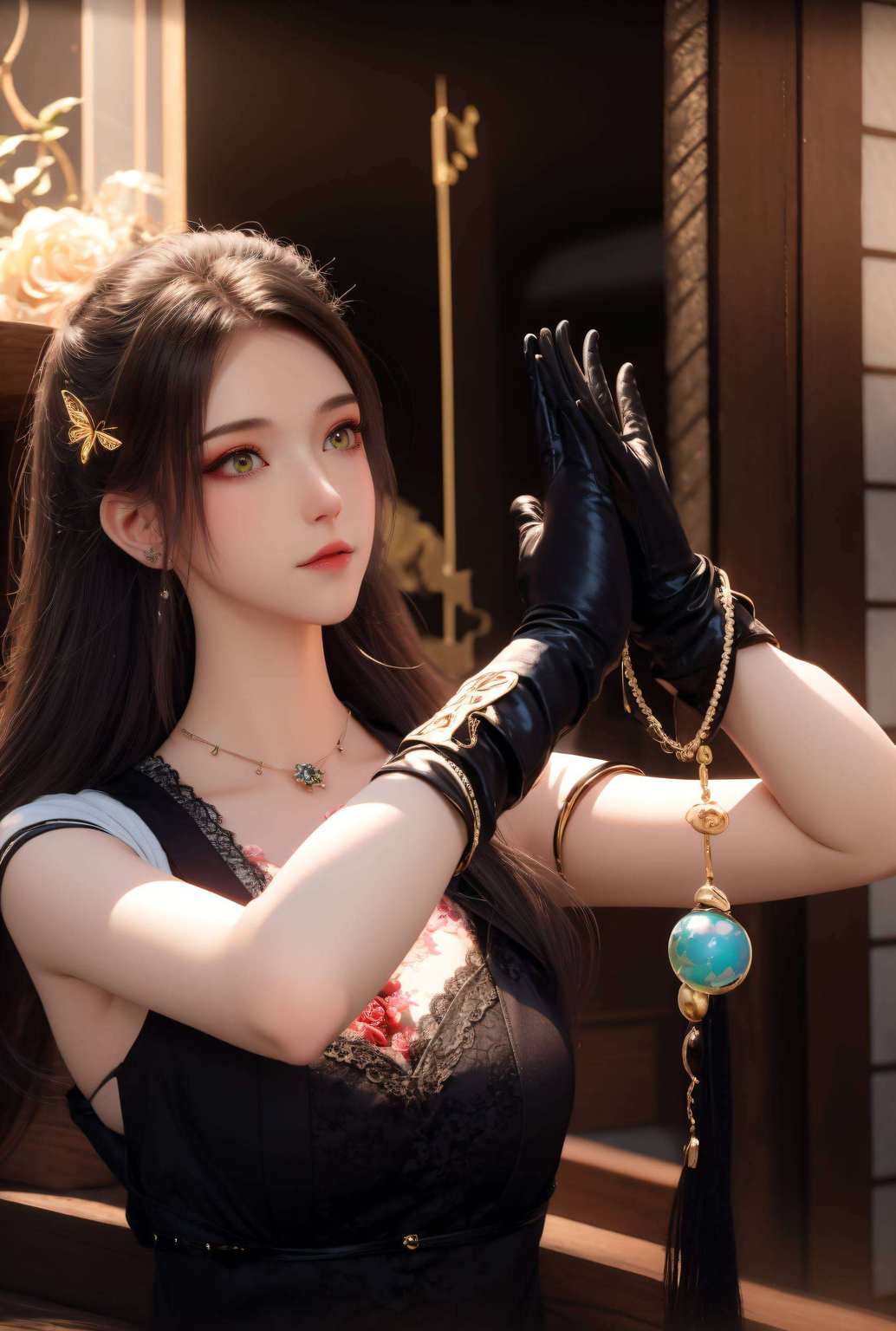 眼波流转高清横屏壁纸上的她