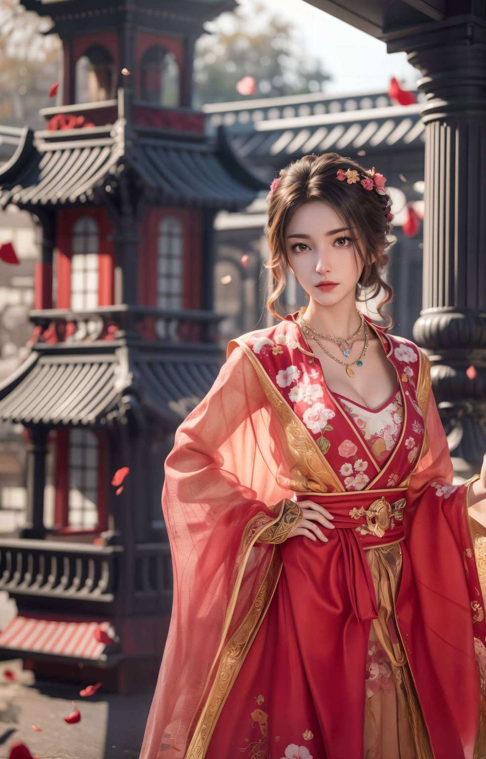 这款壁纸不仅有着国漫美女的独特韵味仿佛置身于一个充满奇幻色彩的国漫世界