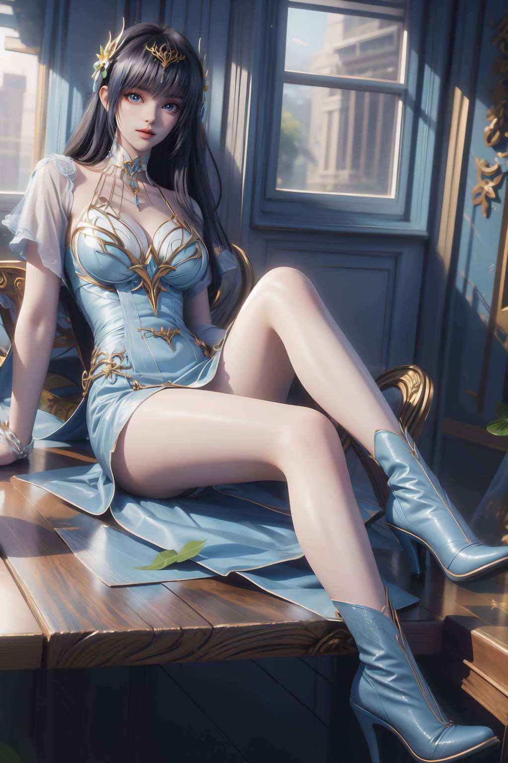 她那婉约的身姿让人沉醉在这粉色的幻想世界中
