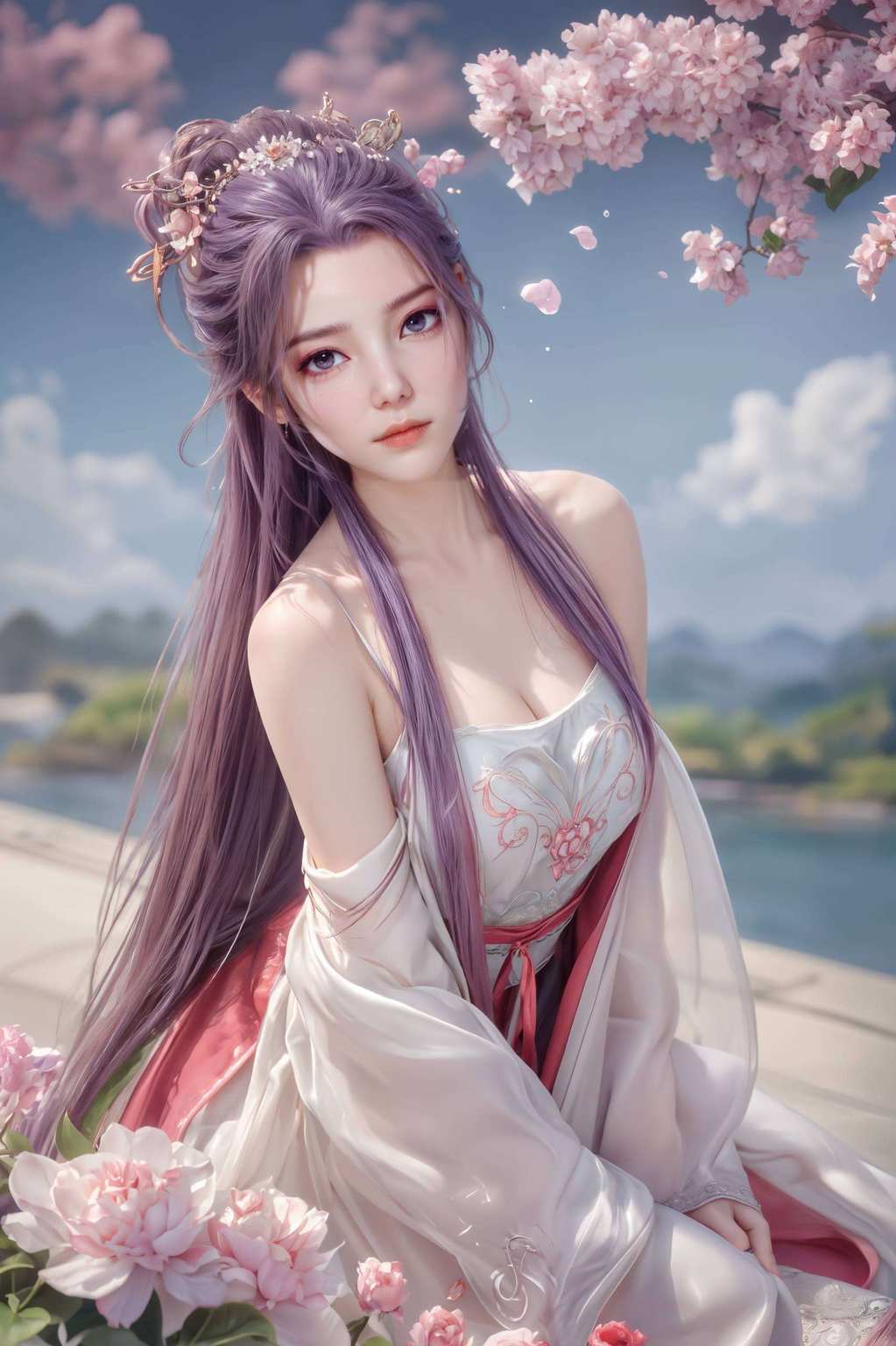 让人心醉神迷那云霄之上的壁纸女神