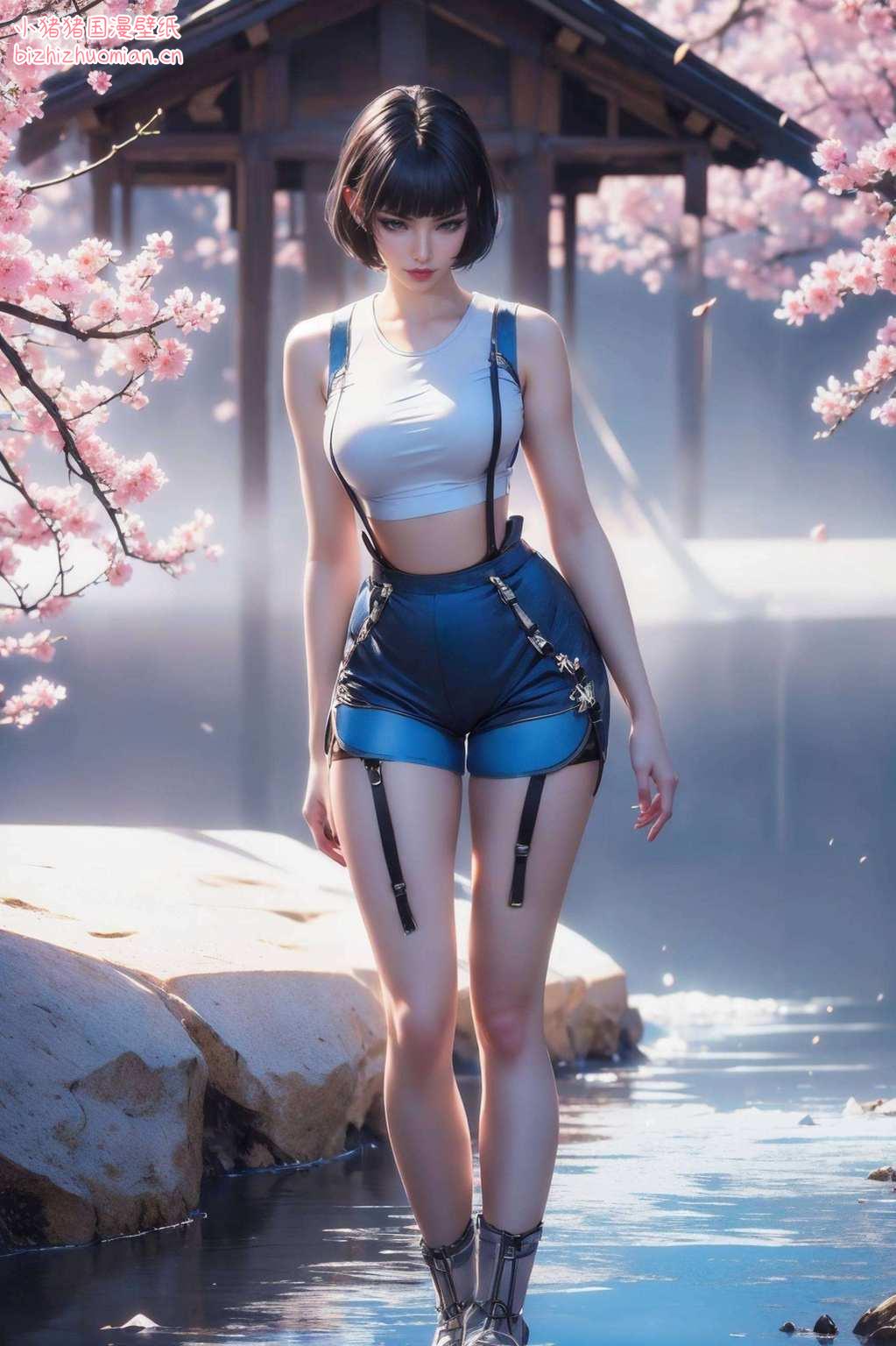 姬青独领风骚成壁纸之珍；粉色氤氲