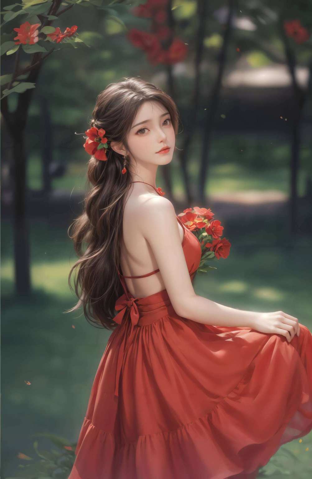 火灵儿的美貌和魅力你们的视觉盛宴来啦！火灵儿的新款4k高清壁纸