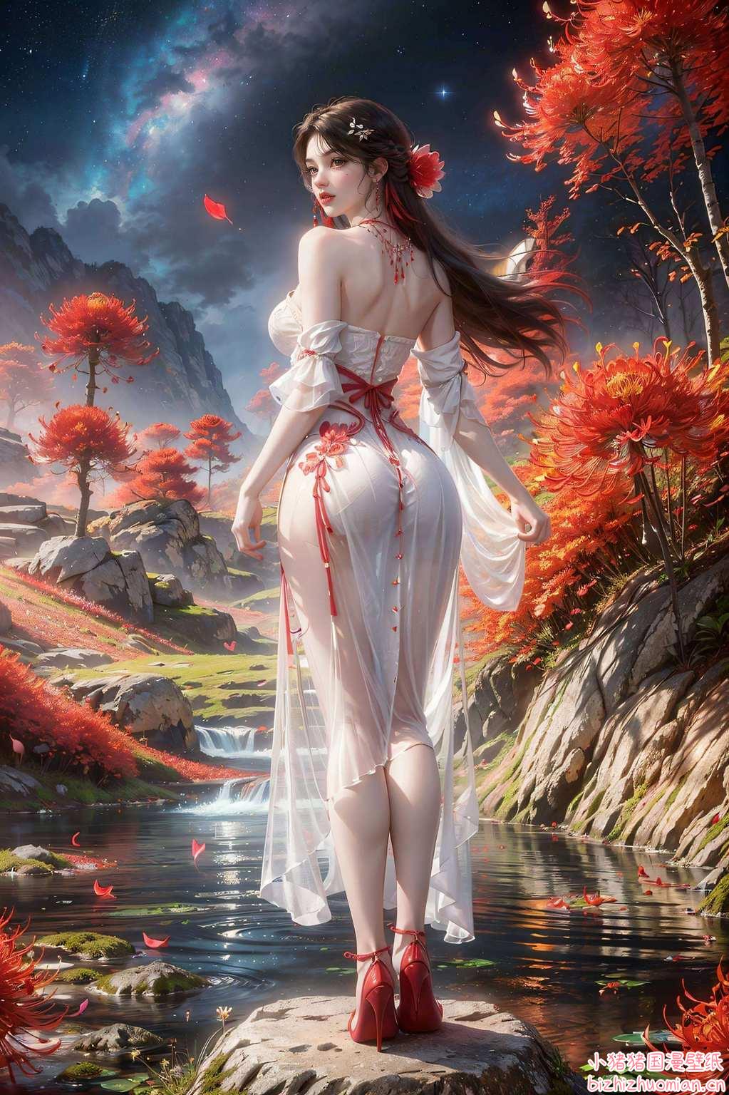 让人看了就忍不住嘻嘻哈哈一会儿又把自己的形象印在粉色壁纸里