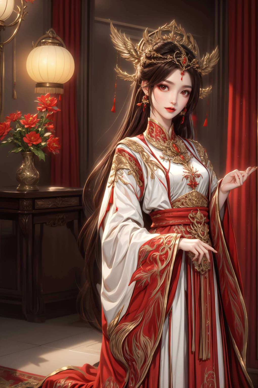 火灵儿那迷人的眼神和飘逸的长发让你的电脑也跟上潮流