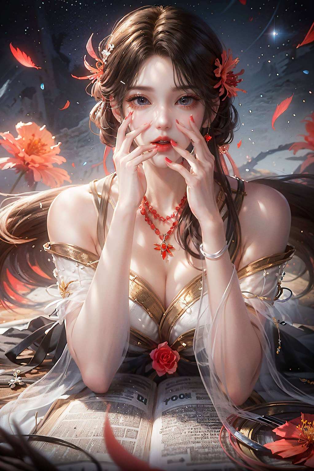 国漫美女映心间,动漫壁纸藏幽梦粉色壁纸映仙颜,完美世界映幻境