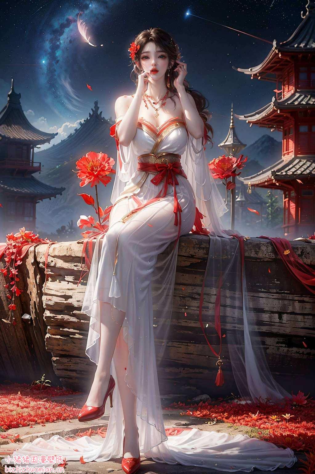 粉壁绘完美世界之韵火灵儿翩翩舞