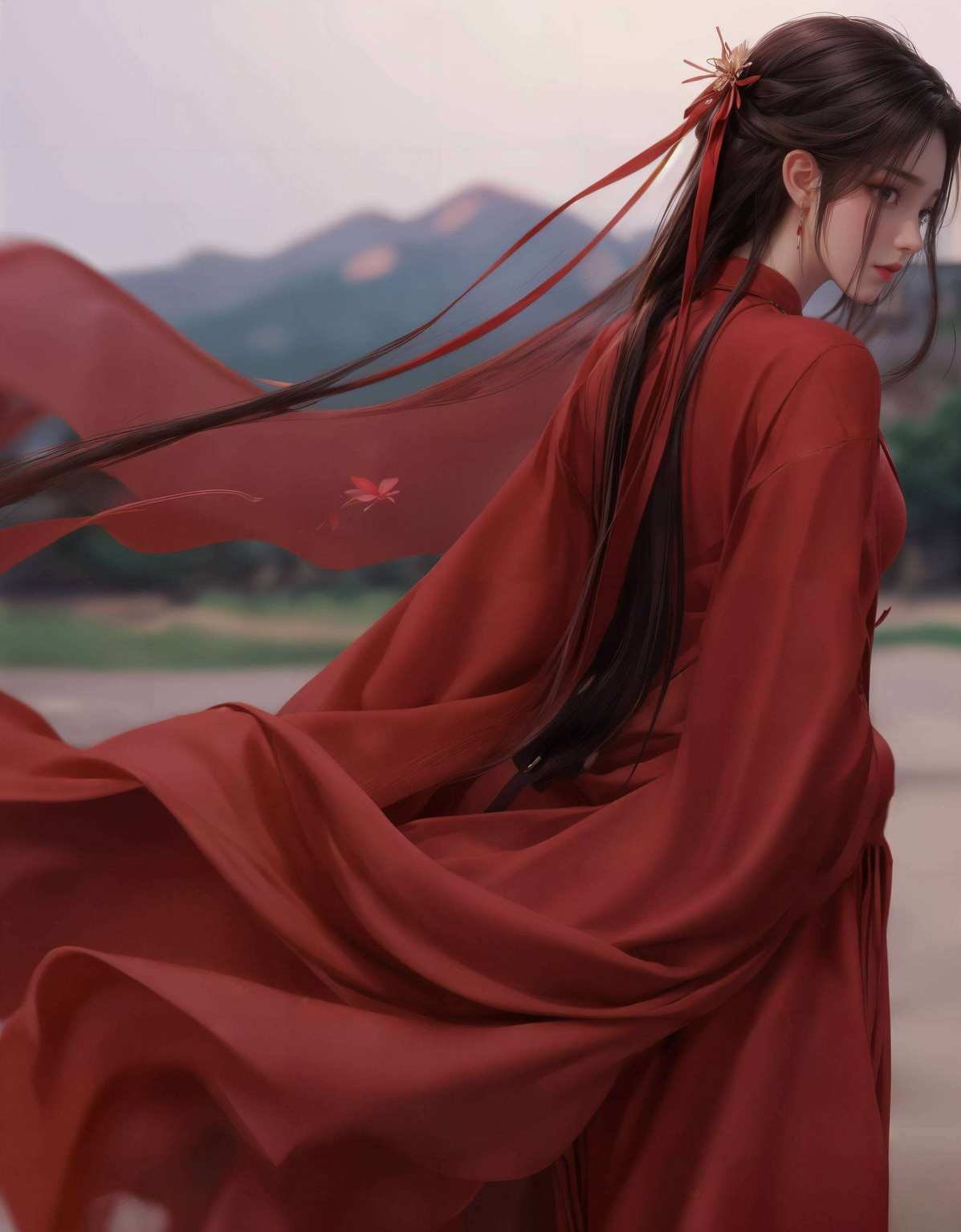 粉色壁纸映佳人动漫壁纸绘幻境