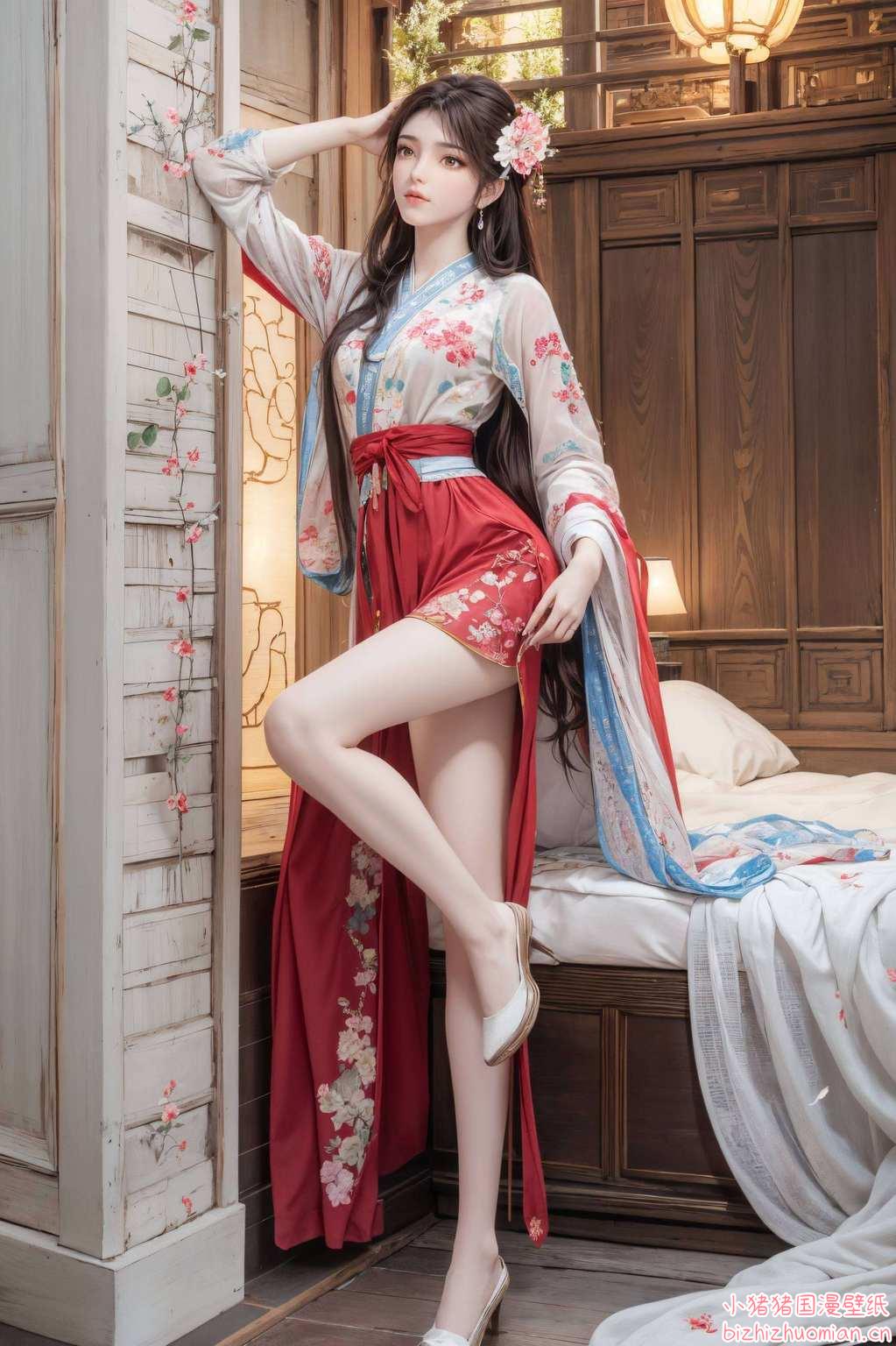 粉霞衣映碧落；石昊昂藏姿灵气涌动
