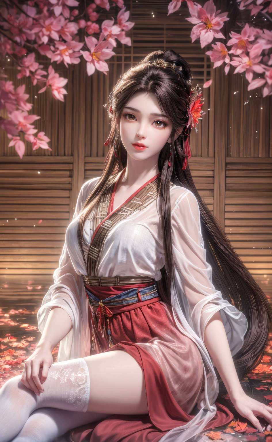 动漫壁纸诉衷情粉色壁纸映其姿,完美世界中