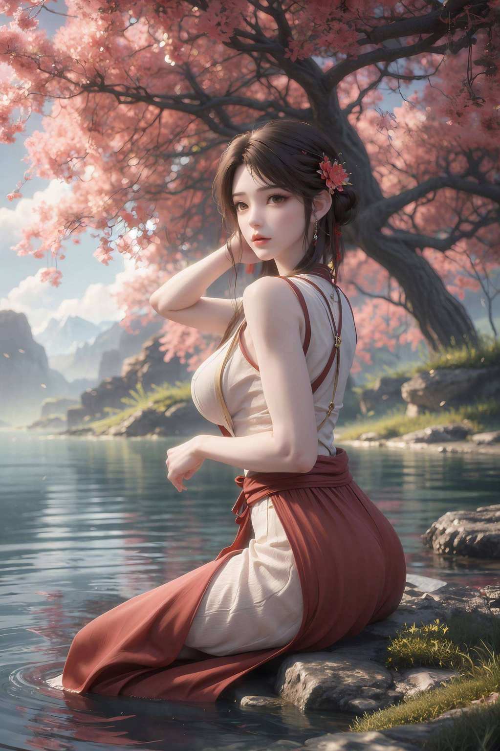 想要捕捉她的美？快来收下这份完美世界里的火灵儿高清壁纸包灵动如火的她