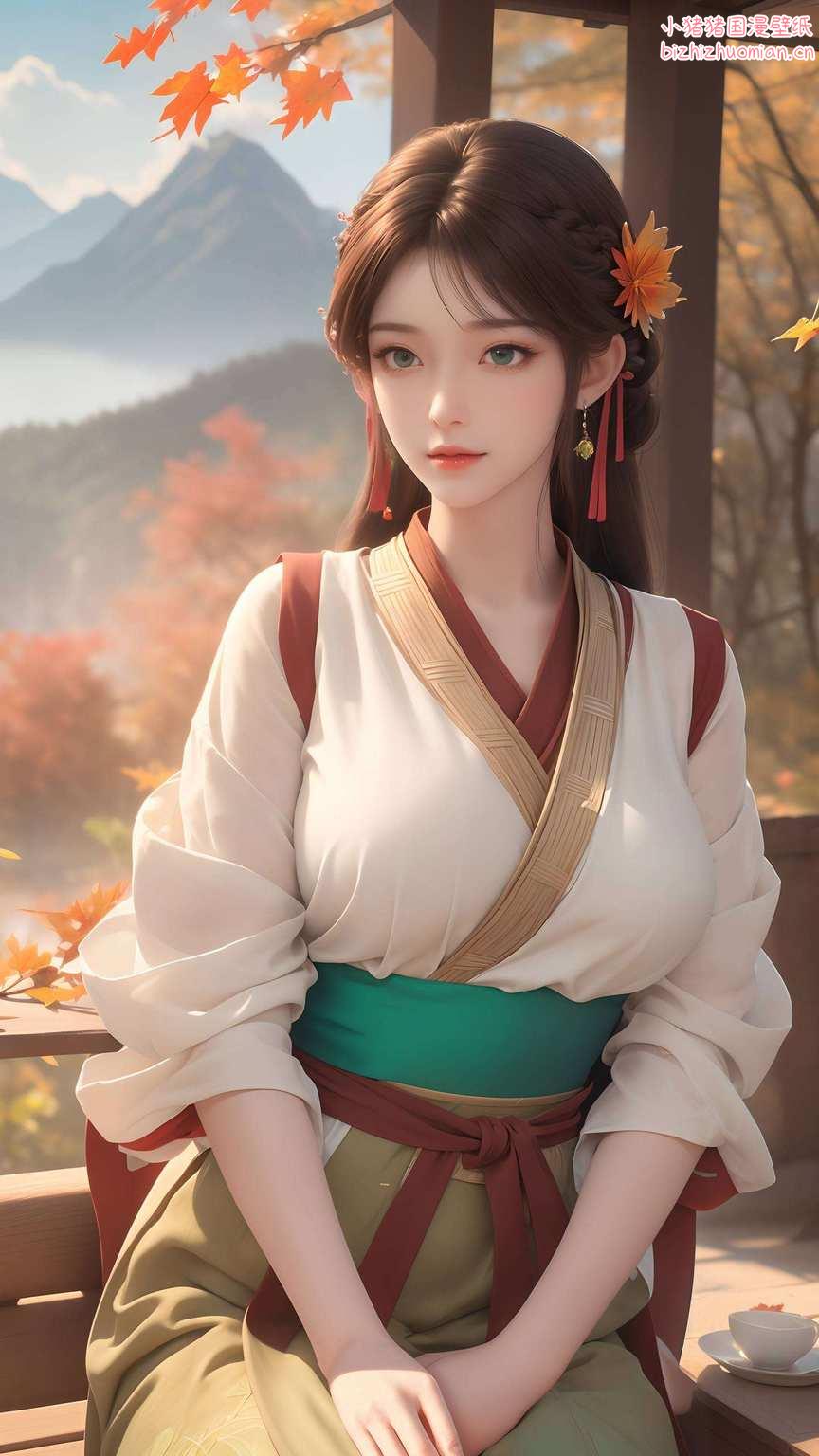 女子娇颜宛若仙子