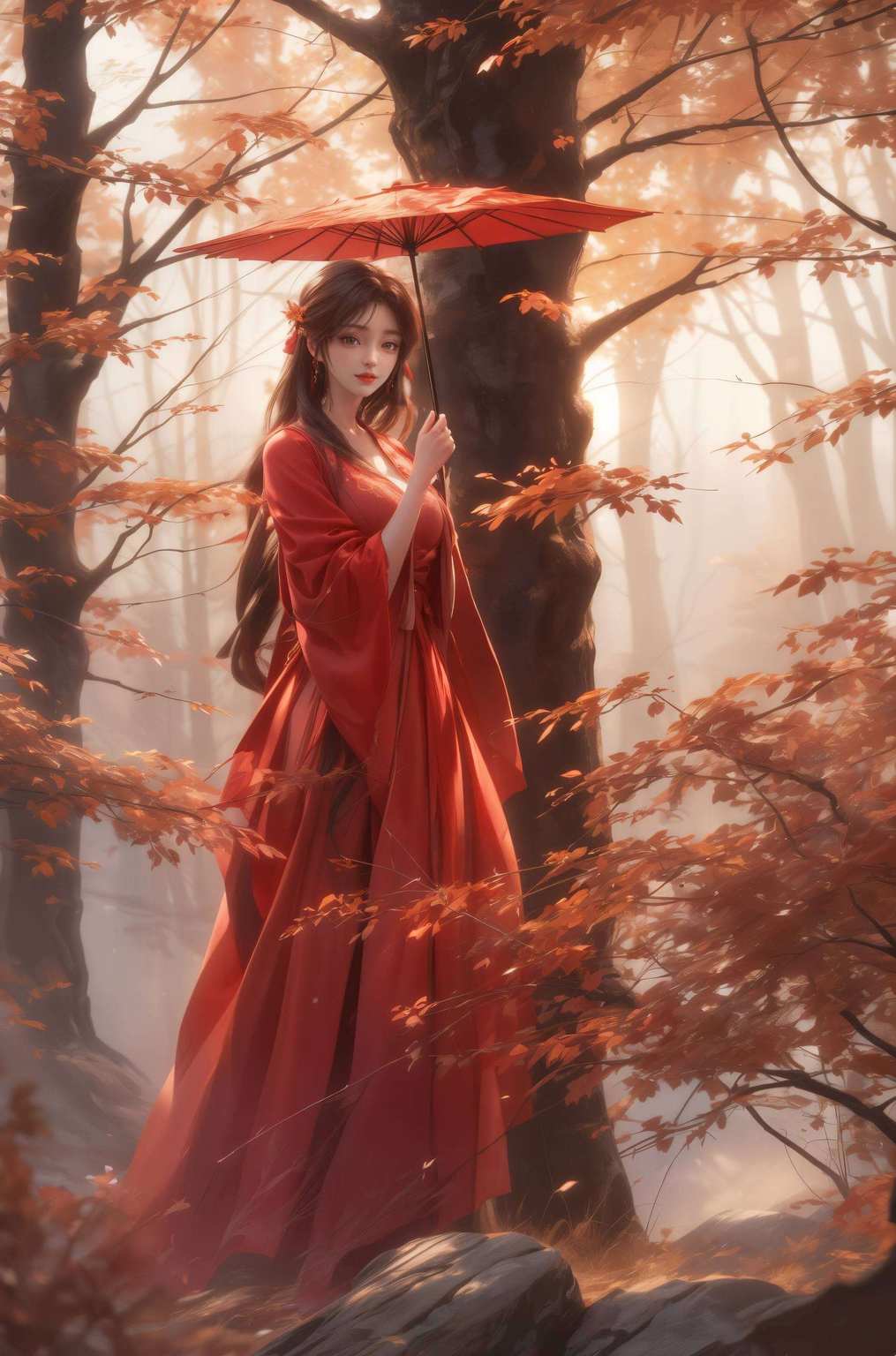 她的倩影如同一抹温柔的粉色她的每一次微笑