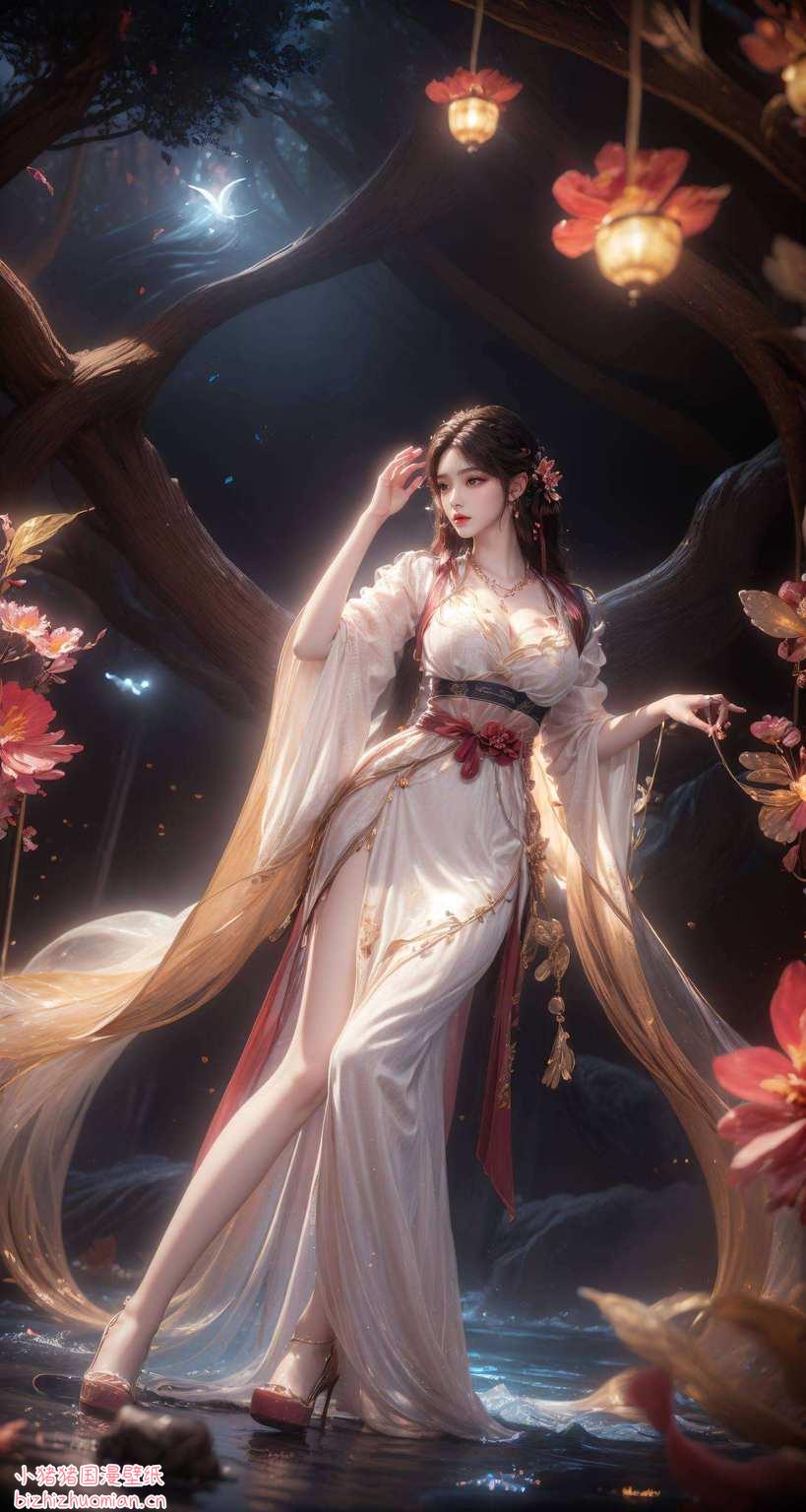 国漫美女誉满殊,动漫壁纸藏幽梦玄幻意境绘心图