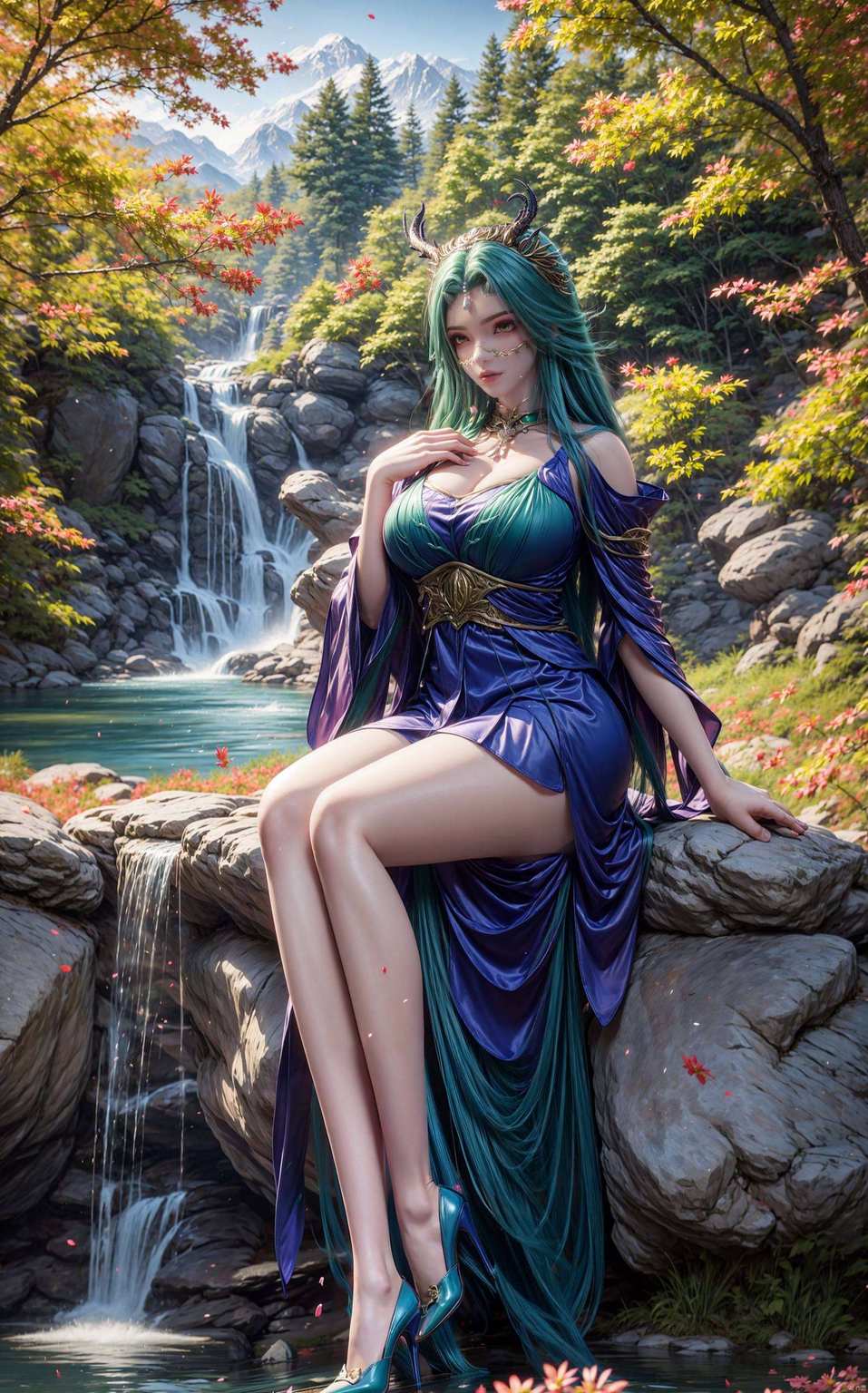 美美哒！她那飘逸的裙摆和温柔的眼神