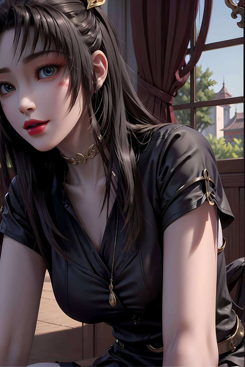 完美世界中的她让人忍不住想要将她的正脸壁纸动漫