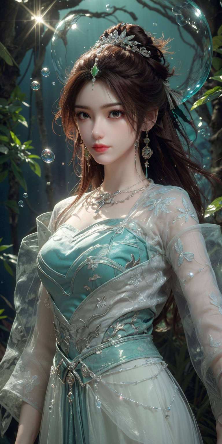 她是完美世界的绝世仙子她飘逸的裙摆如梦幻般轻盈