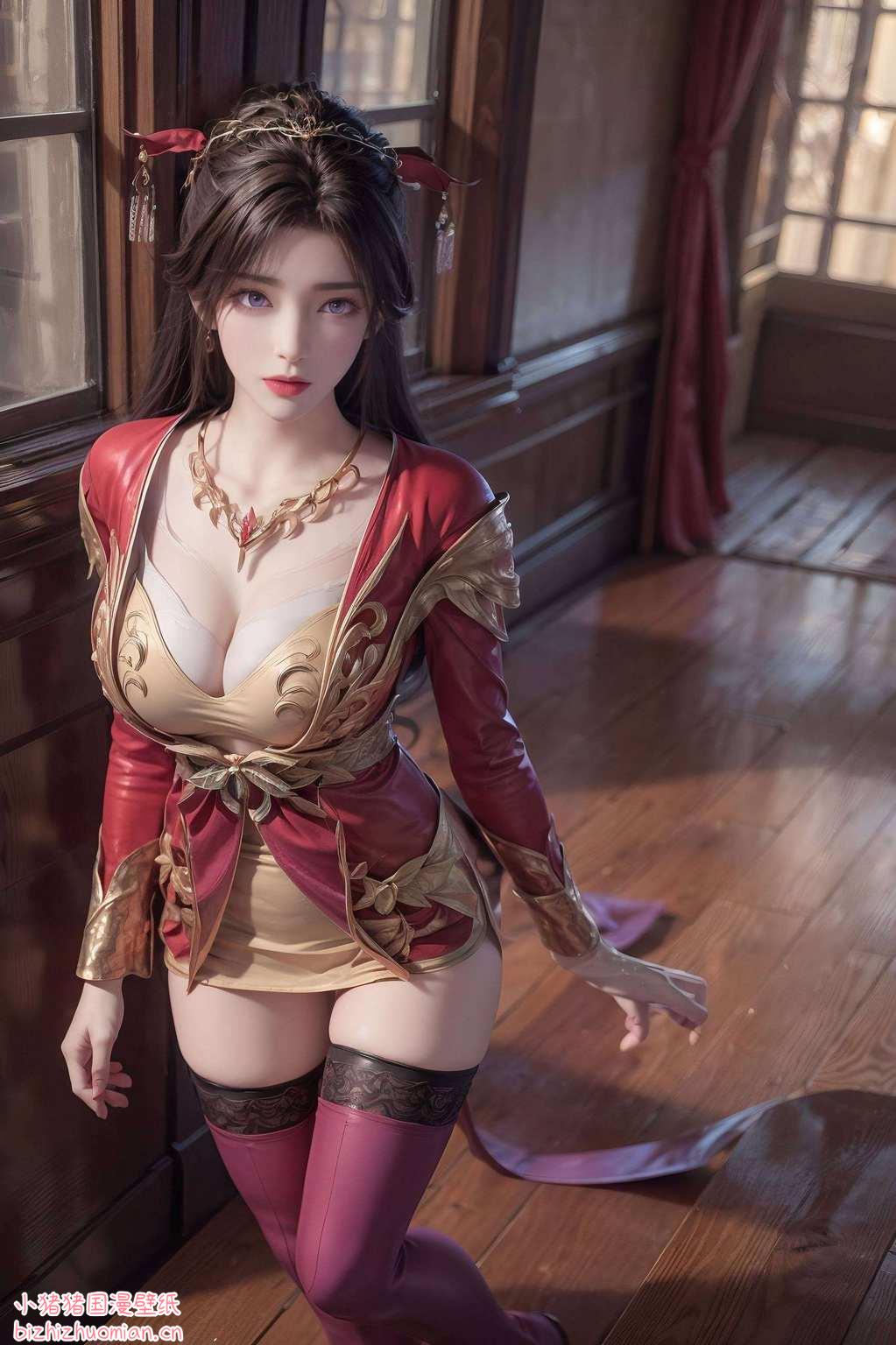 月婵以其独特的魅力尽显动漫美女的灵动与温柔