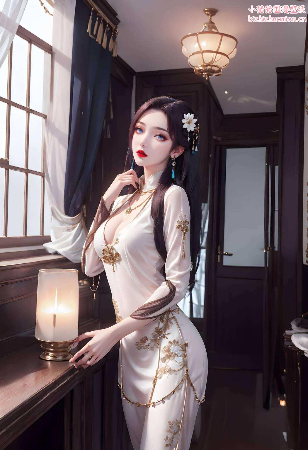完美世界绘丹青,国漫美女翩翩舞云曦壁纸映粉霞