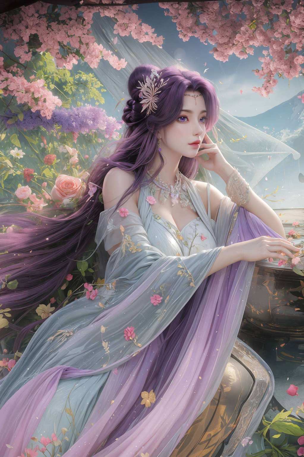 动漫美女们在玄幻的国度里每一次凝视