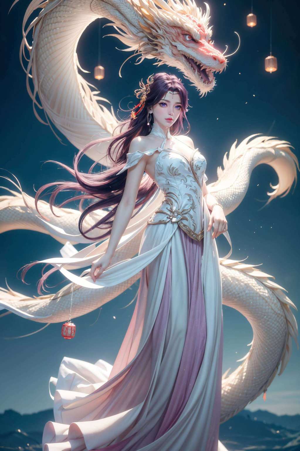 动漫女神画,幻境完美界壁纸映繁华