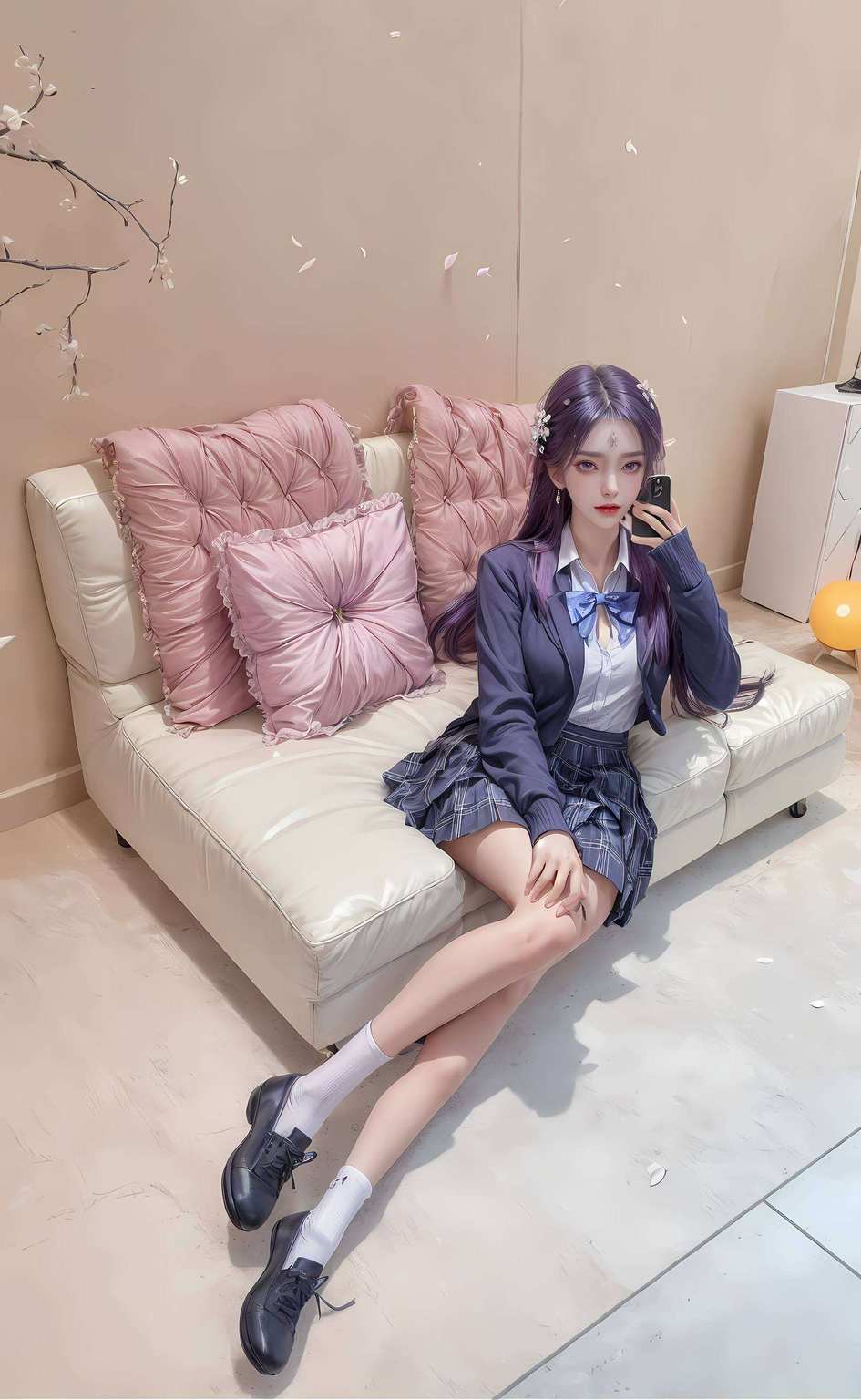 她的倩影化作完美世界的壁纸她的美