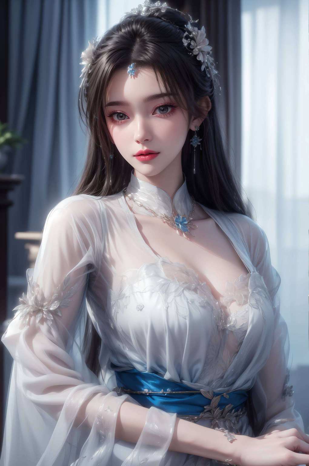 轻轻勾勒在粉色壁纸之上仙逆世界的李慕婉宛如一朵盛开的花