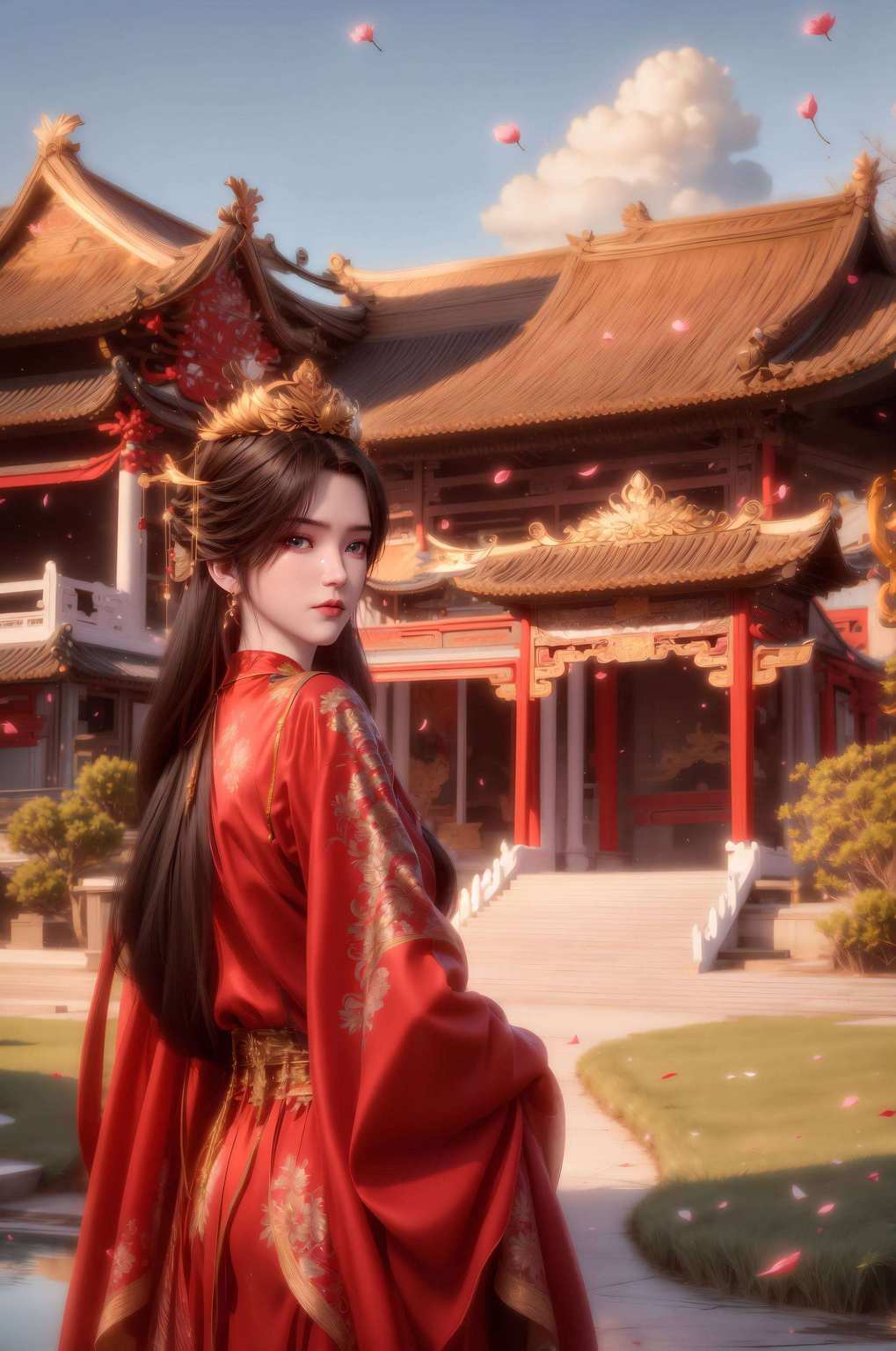 粉色壁纸映其倩影动漫之韵