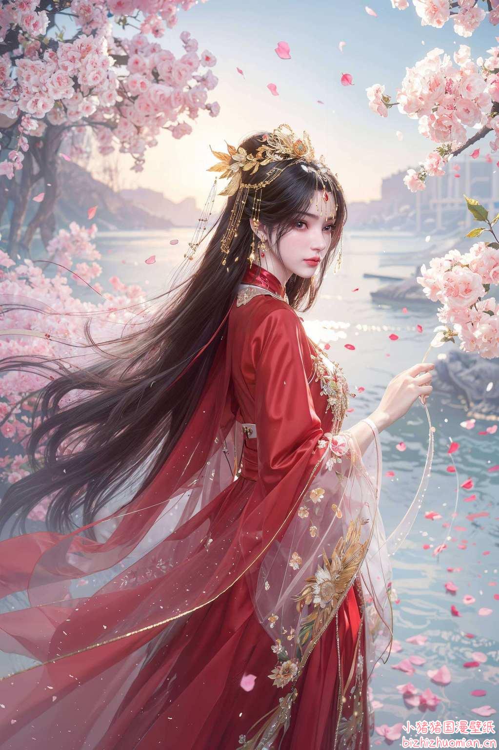 翩若惊鸿粉色萦绕