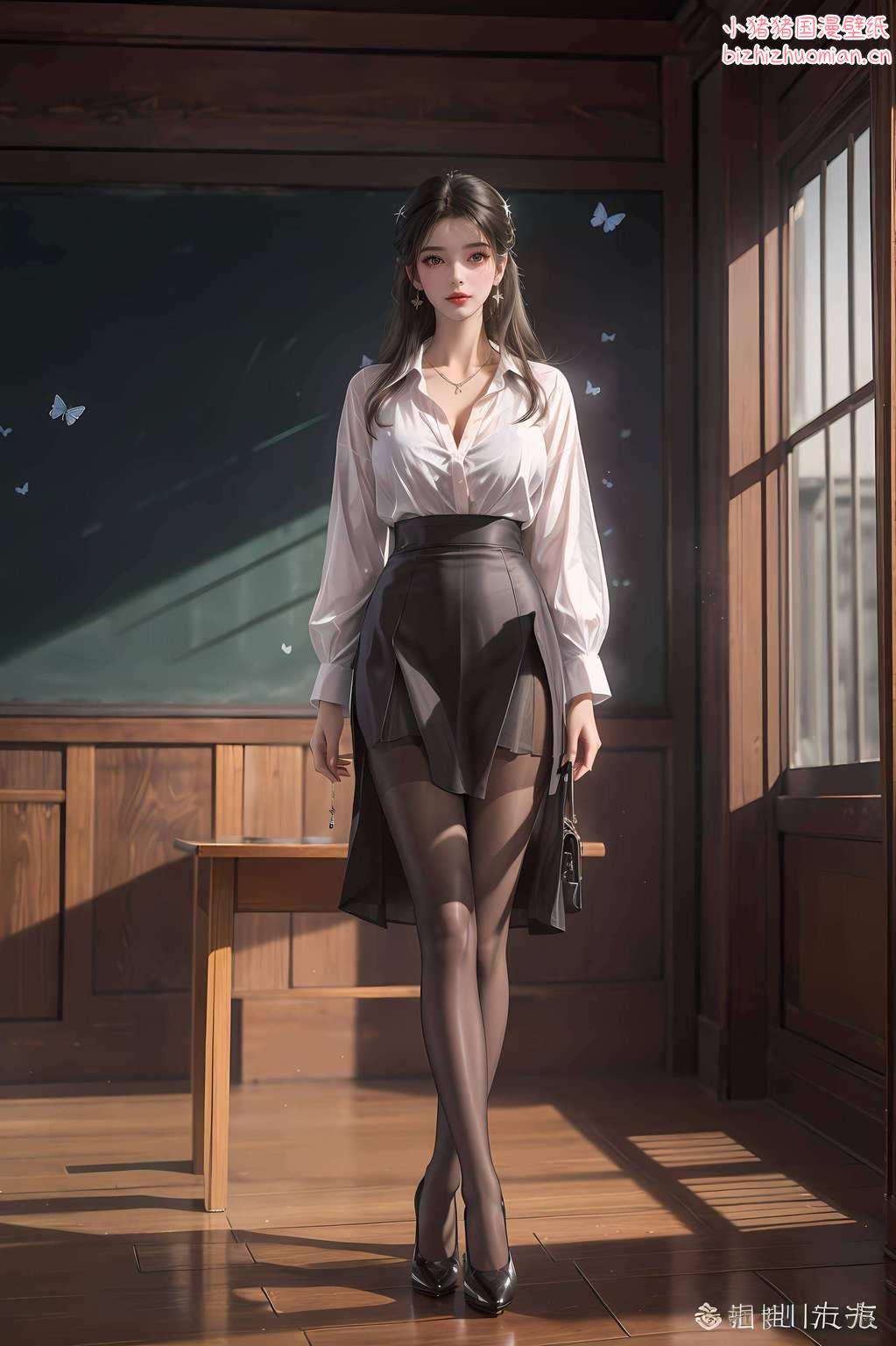 绘李慕婉之仪态万千粉壁绘国漫