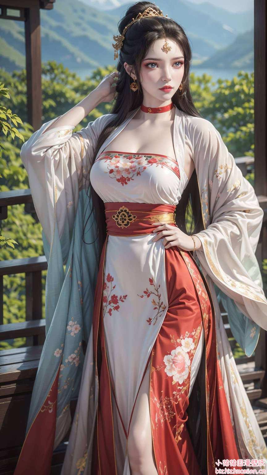 她的眼神深邃将她的美艳与玄幻气息完美融合