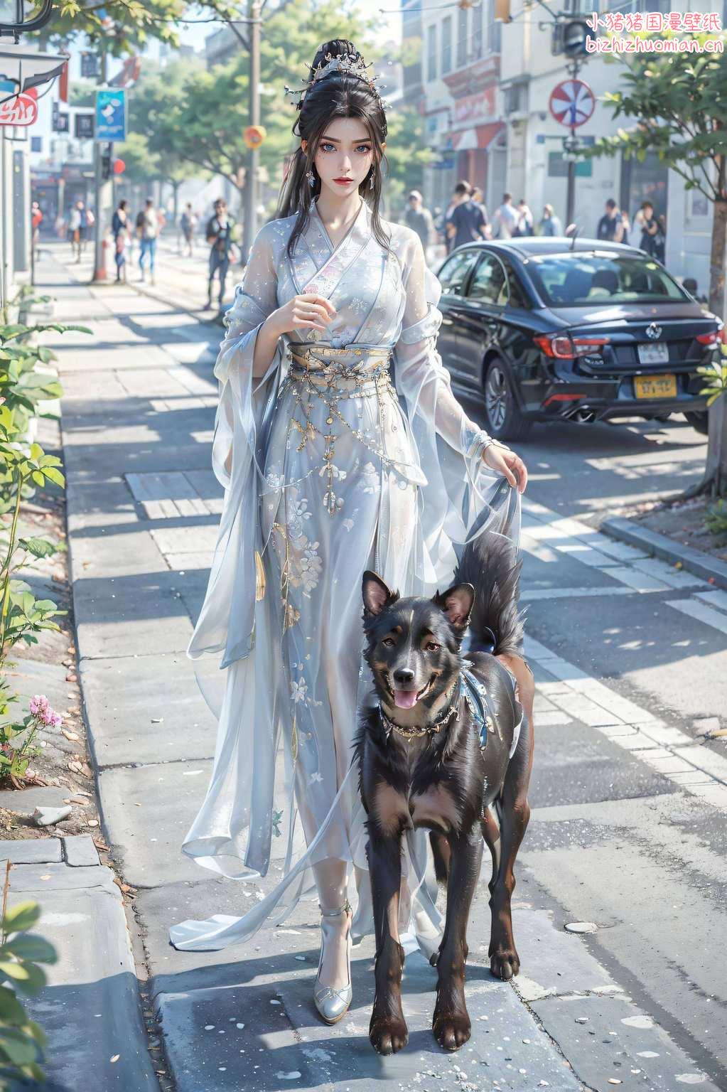 你的电脑桌面一定会因为这个壁纸而焕发新生！🌟🌟🌟简直美得不要不要的！你不仅能欣赏到国漫美女的迷人魅力