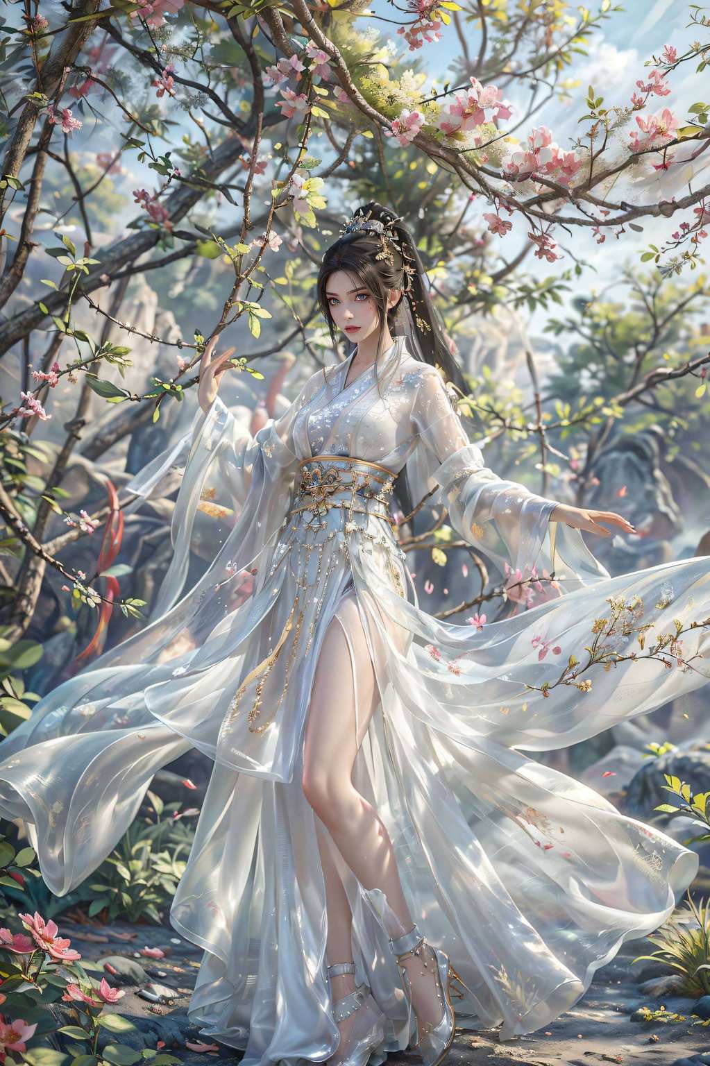 她的每一个动作都如诗如画方清雪