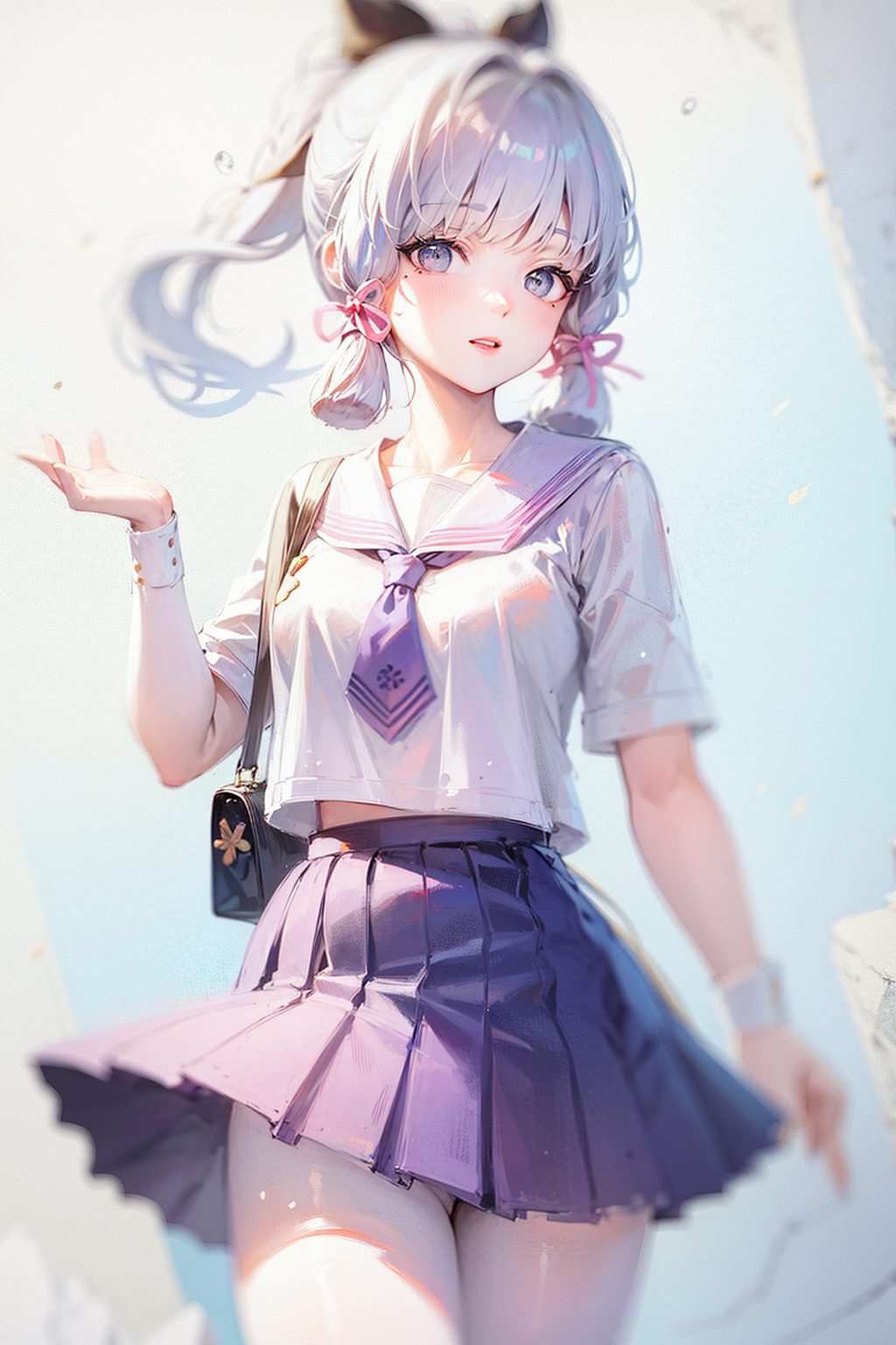 她的倩影沉醉于那份玄幻与真实的交织
