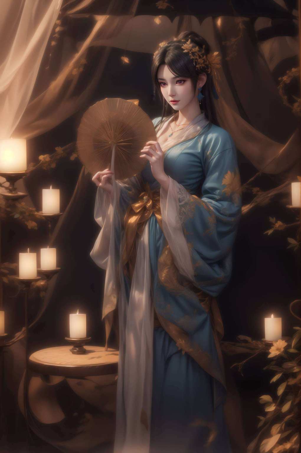 如同梦幻中的仙子她静静地绽放