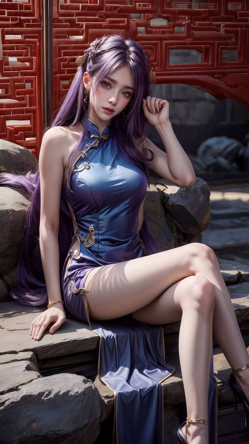 她的眼神深邃仿佛藏着无数玄幻故事