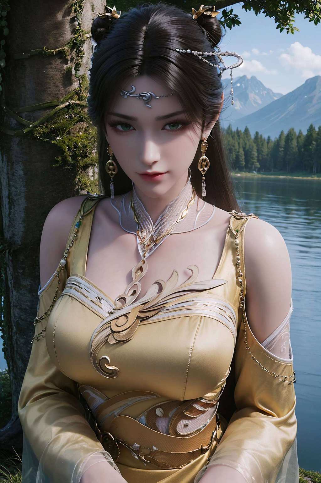 看着她嘿