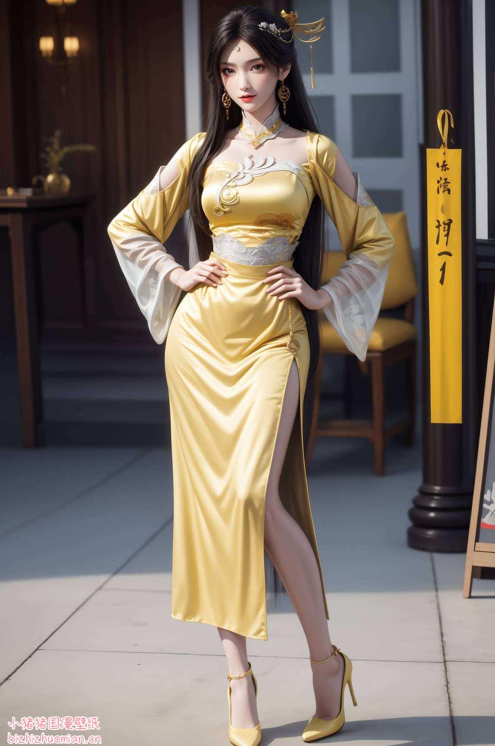 想要把这位玄幻世界的女神照片设置为电脑壁纸？嘻嘻金瓶儿的甜美笑容马上就能在你的电脑上绽放光彩！