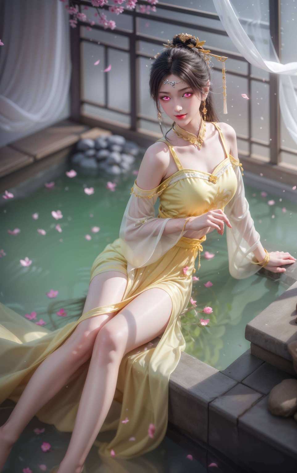 如同动漫壁纸中的细腻笔触又似诛仙世界中的神秘仙子