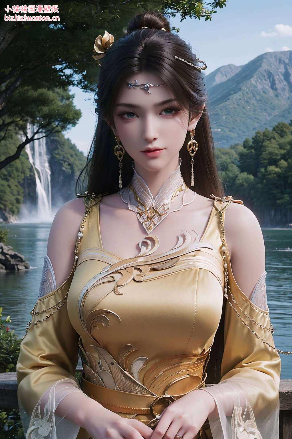 动漫美女共绘一壁粉黛