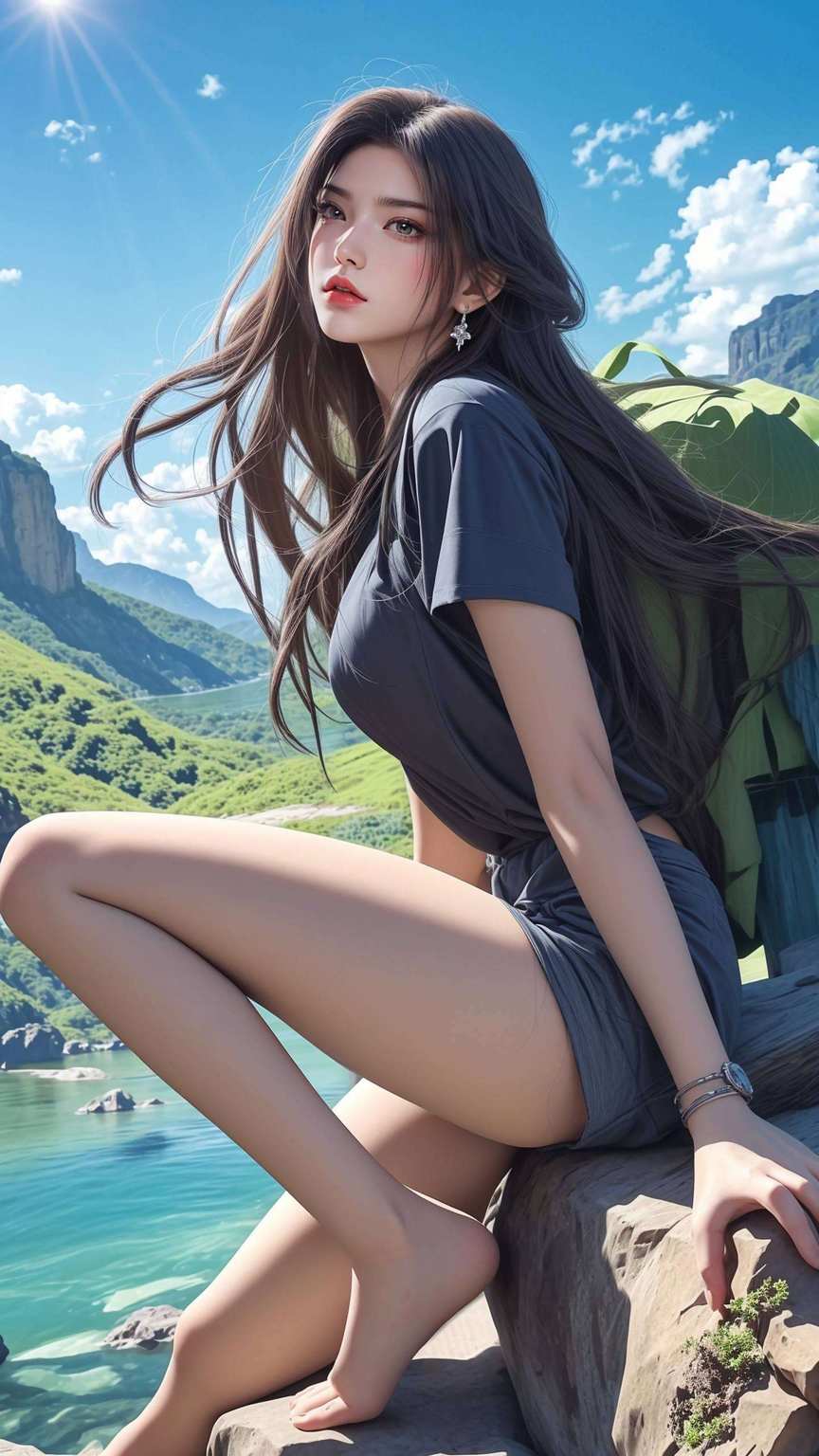 她的倩影如梦似幻以她的优雅与灵动